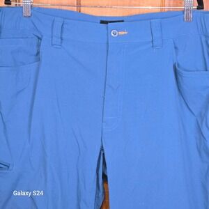 ORVIS Mens XL 32 Blue Outdoor Hiking Cargo Pants Drawstring‎ Ankle